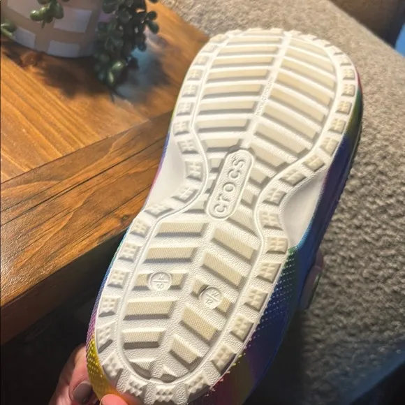 Like NEW CROCS colorful with Cozy Lining