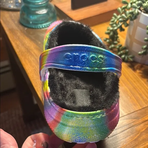 Like NEW CROCS colorful with Cozy Lining