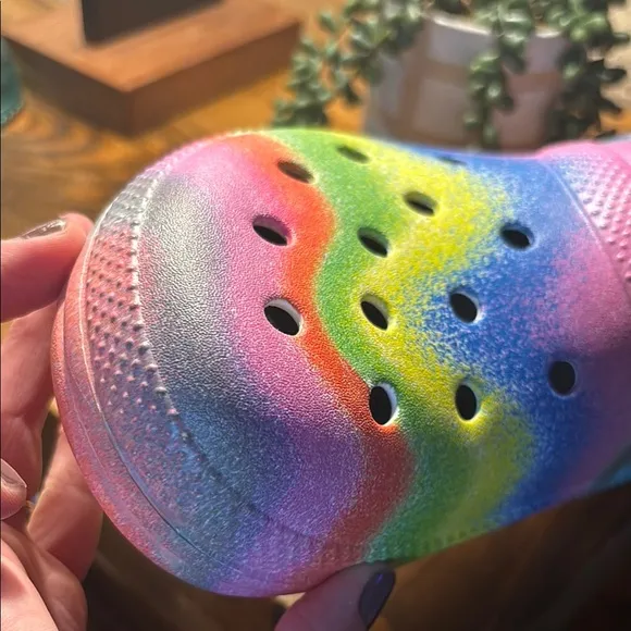 Like NEW CROCS colorful with Cozy Lining