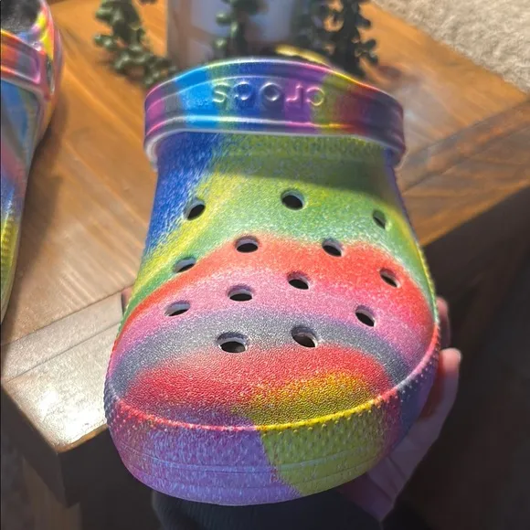 Like NEW CROCS colorful with Cozy Lining