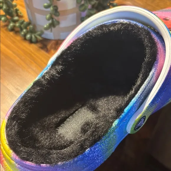 Like NEW CROCS colorful with Cozy Lining