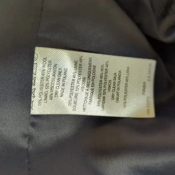 LIKE NEW French Connection Navy Wool Blend Navy Style Pea Coat Size 4
