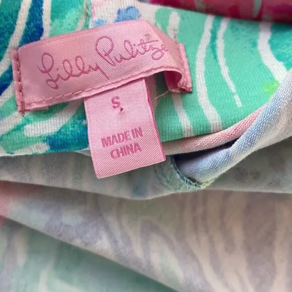 LILLY PULITZER  Laurana Off the Shoulder  Dress Beach Please Small Style 25507