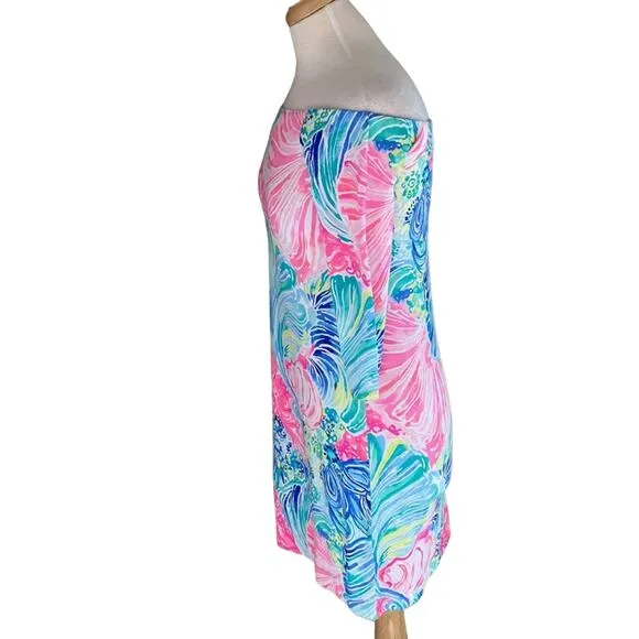 LILLY PULITZER  Laurana Off the Shoulder  Dress Beach Please Small Style 25507