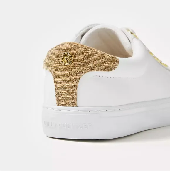 Lilly Pulitzer Lux Hallie Sneaker Shoes Resort White Size 7