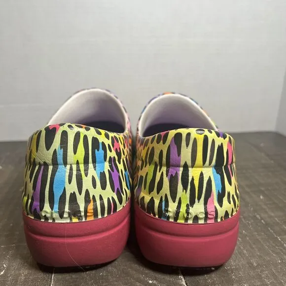 Lisa Frank Women’s Crocs Neria Pro II Clogs Pink Multi Cheetah Print Size‎ 10