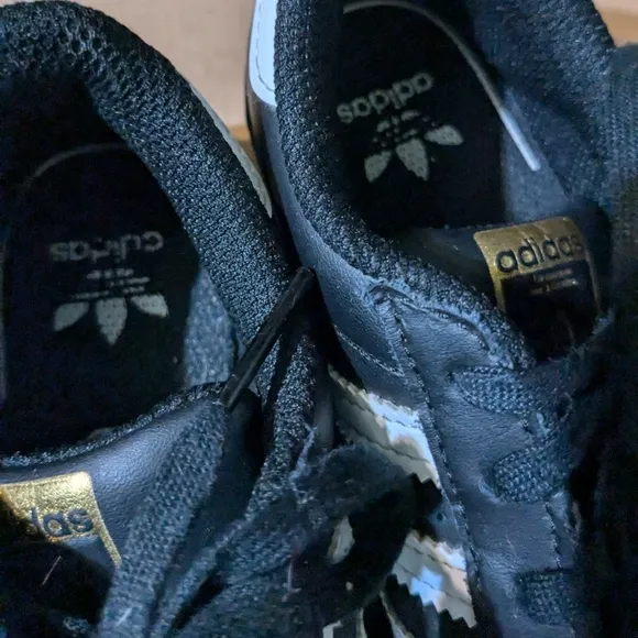 Little boys original Adidas Superstar ADV gym shoes
