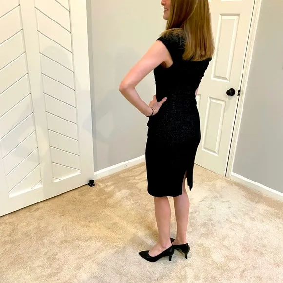 LK Bennett Black work dress slim fit size 4