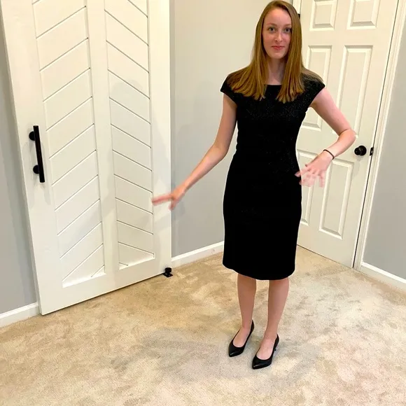 LK Bennett Black work dress slim fit size 4