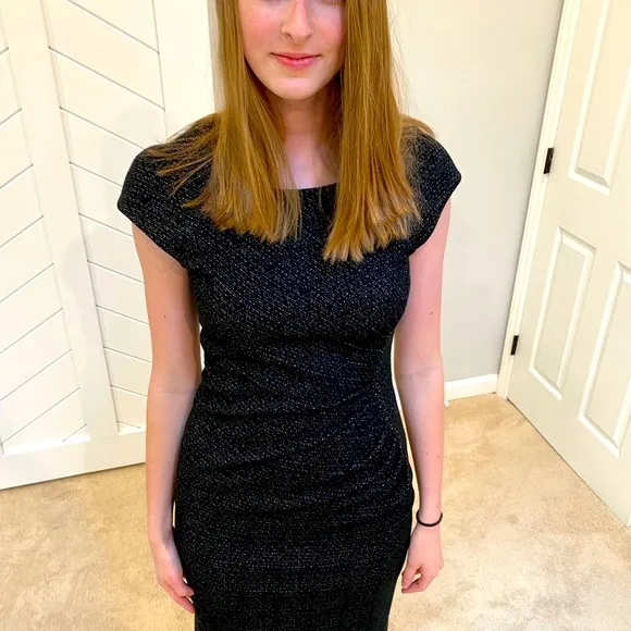 LK Bennett Black work dress slim fit size 4