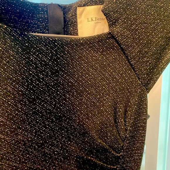 LK Bennett Black work dress slim fit size 4