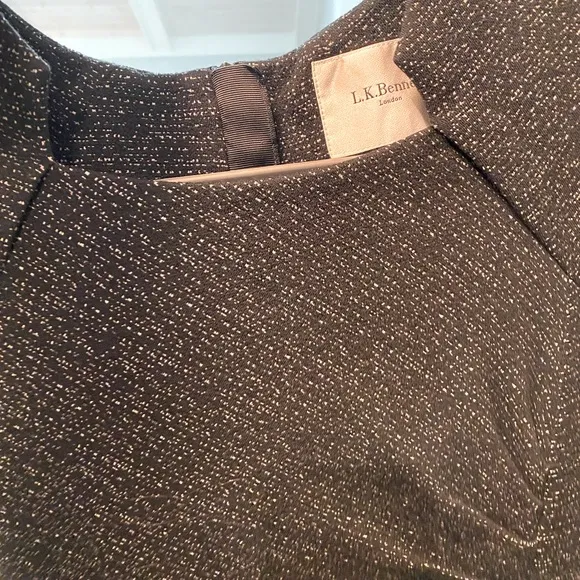 LK Bennett Black work dress slim fit size 4
