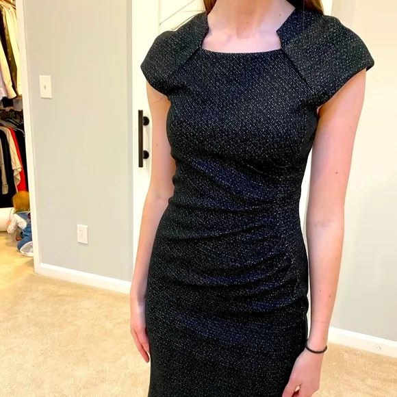 LK Bennett Black work dress slim fit size 4