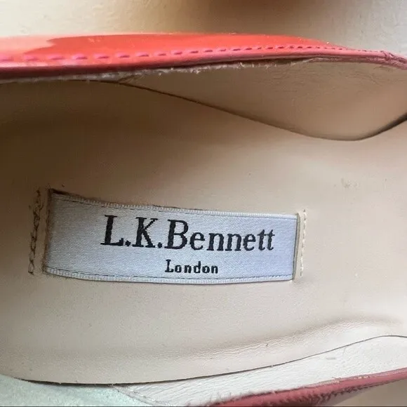LK Bennett Rust Colored Patent Leather Classic Heels Pumps Women’s EU 38 US 7
