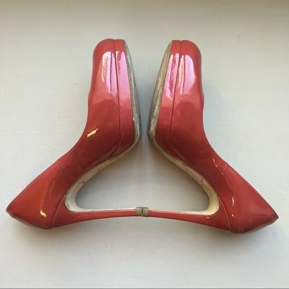 LK Bennett Rust Colored Patent Leather Classic Heels Pumps Women’s EU 38 US 7
