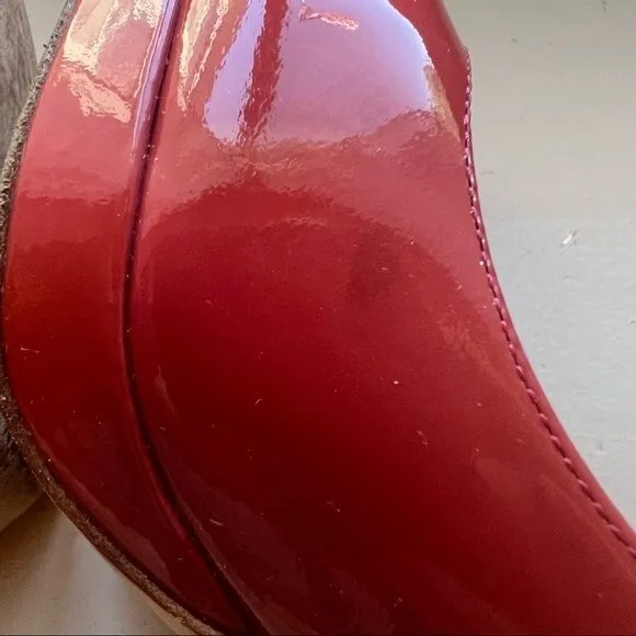 LK Bennett Rust Colored Patent Leather Classic Heels Pumps Women’s EU 38 US 7