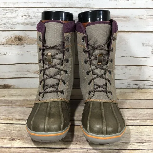 L.L. Bean Bar Harbor Mid Fleece Lined Rubber Tek 2.5 Waterproof Boots Womens 9