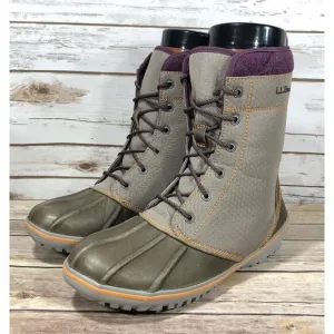 L.L. Bean Bar Harbor Mid Fleece Lined Rubber Tek 2.5 Waterproof Boots Womens 9