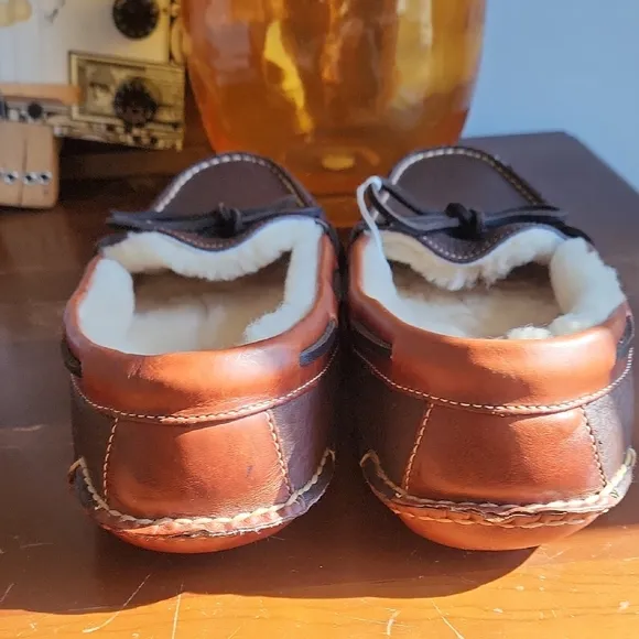 L.L. Bean Bison Double-Soled Shearling Lined Slippers
