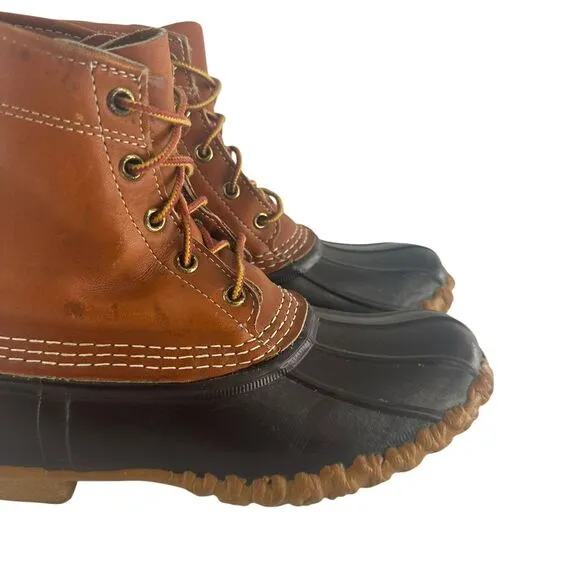 LL Bean Boots Mens 8 Bean Boots Leather Unlined Waterproof Duck Classic USA