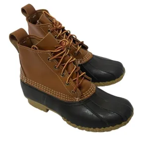 LL Bean Duck Brown Duck Rain Boots Size 6 Waterproof Leather Made in USA