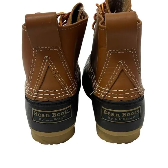 LL Bean Duck Brown Duck Rain Boots Size 6 Waterproof Leather Made in USA