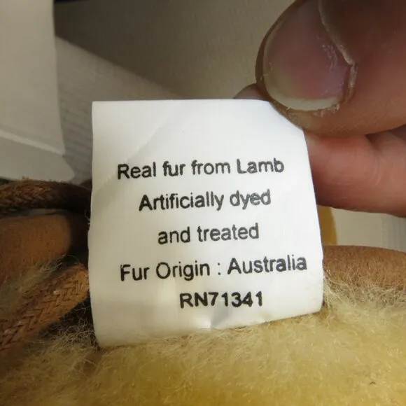 LL Bean Wicked Good Boots 3-Eye Lamb Shearling Fur Lined Suede Slippers Men's 11