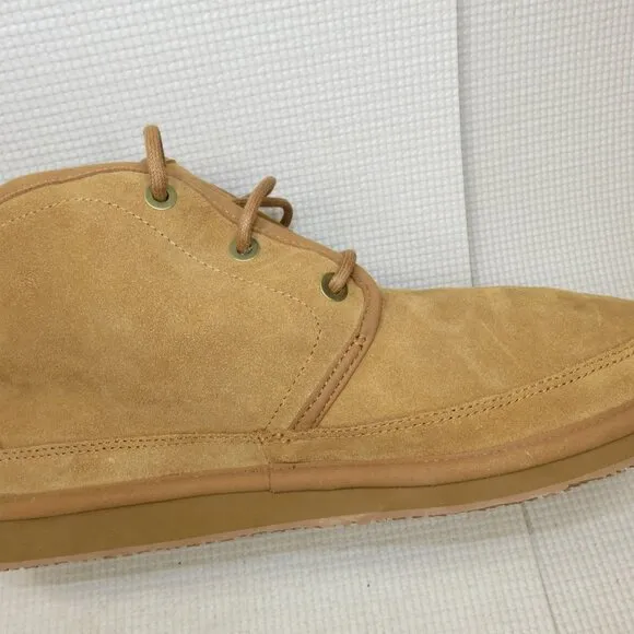 LL Bean Wicked Good Boots 3-Eye Lamb Shearling Fur Lined Suede Slippers Men's 11