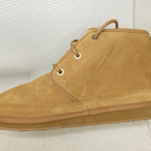 LL Bean Wicked Good Boots 3-Eye Lamb Shearling Fur Lined Suede Slippers Men's 11