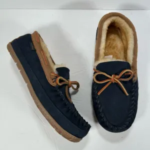 L.L. Bean Wicked Good Moccasin Slippers Navy Blue Men’s Size 8