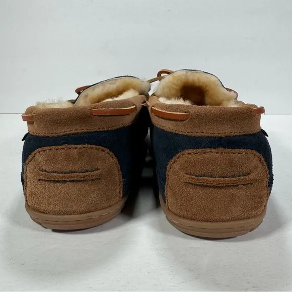 L.L. Bean Wicked Good Moccasin Slippers Navy Blue Men’s Size 8