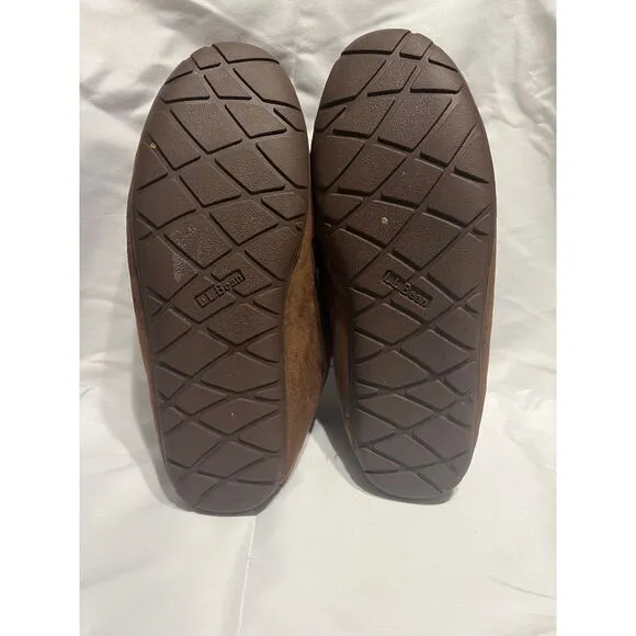 L.L. Bean Wicked Good Shearling Moccasin Slippers,‎ Size 13 Medium