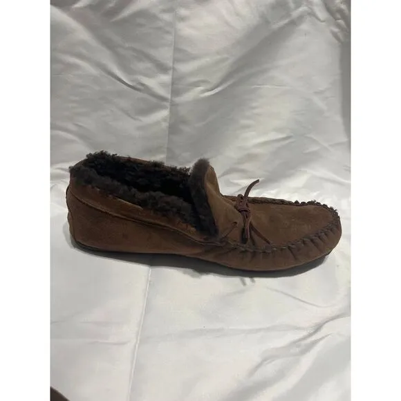 L.L. Bean Wicked Good Shearling Moccasin Slippers,‎ Size 13 Medium