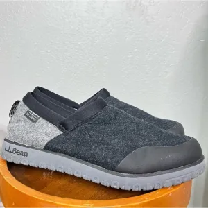 LL Bean Ultralight Primaloft Outdoor Slippers Mens Size 12 Black Wool Insulated