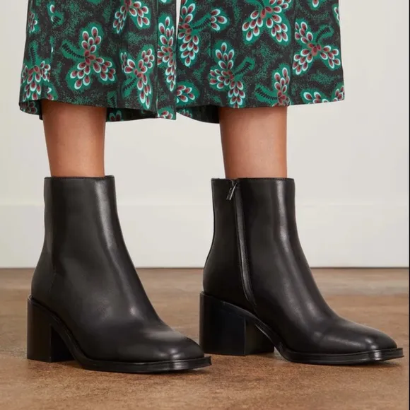 Loeffler Randall Blakely Square Toe Mid Heel Boots