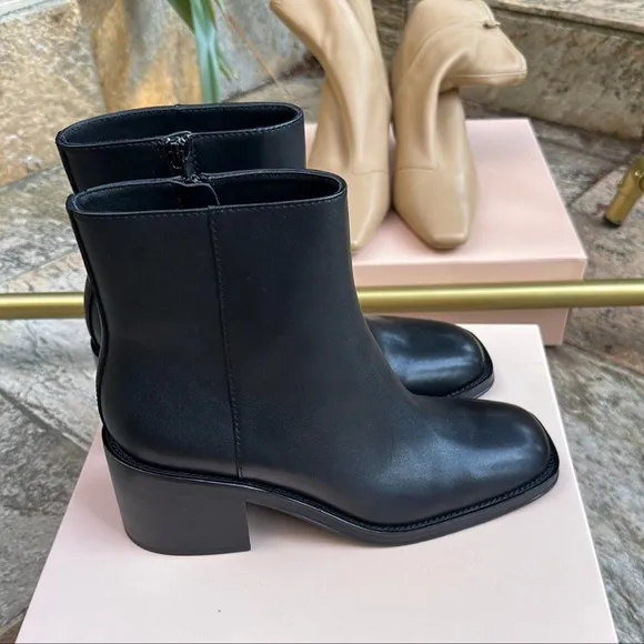 Loeffler Randall Blakely Square Toe Mid Heel Boots
