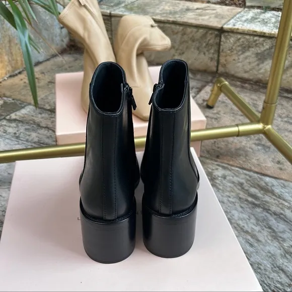 Loeffler Randall Blakely Square Toe Mid Heel Boots