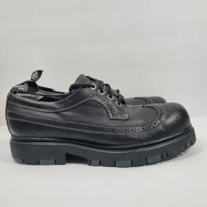 London Underground Brogue Men's Black Lace Up Shoes US Size 13M