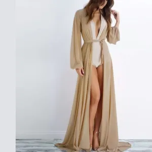 Long robe sheer Hollywood floor duster lingerie