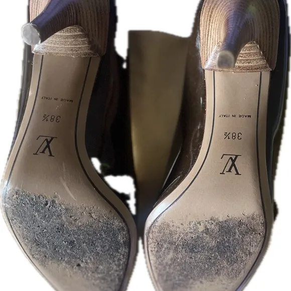 Louis Vuitton patent leather Brown and Tan pointed Women's Shoes 8.5