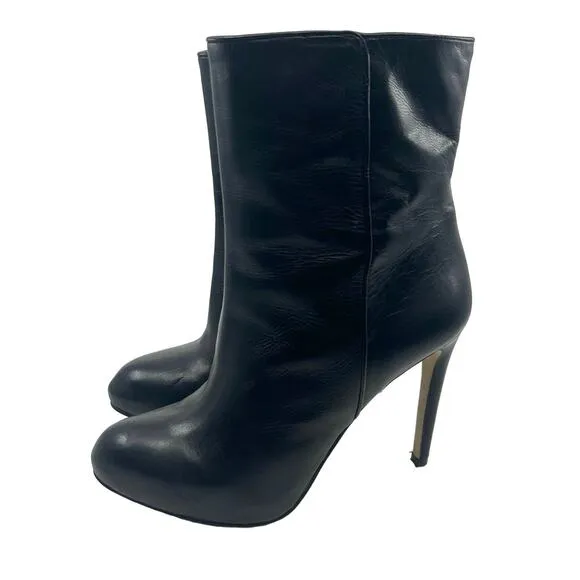 Louise Et Cie Valmorel Leather High Heel Bootie Mid Calf Boot WMN US6.5 Stiletto