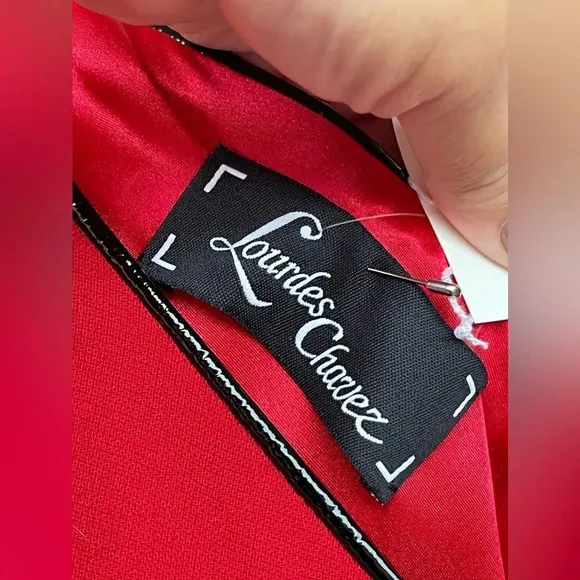 Lourdes Chávez red dress size 10