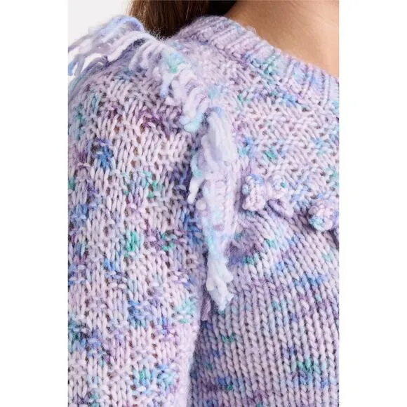 LOVESHACKFANCY Koru Fringe Sweater Size Small NWOT
