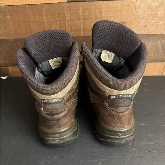 Lowa Renegade GTX Mid‎ Hiking Boots Men's Size 12 Brown Black Waterproof Comfort