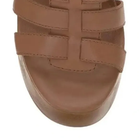 Lucky Brand Imana sz 10 Fisherman silhouette sandals featuring a strappy leather