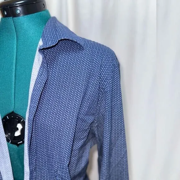 Lufian Elegant Blue Slim Fit Button Front Shirt | Sz L