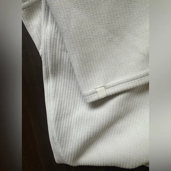 Lululemon $138 Ribbed Softstreme Slim-Fit Tank Dress BONE