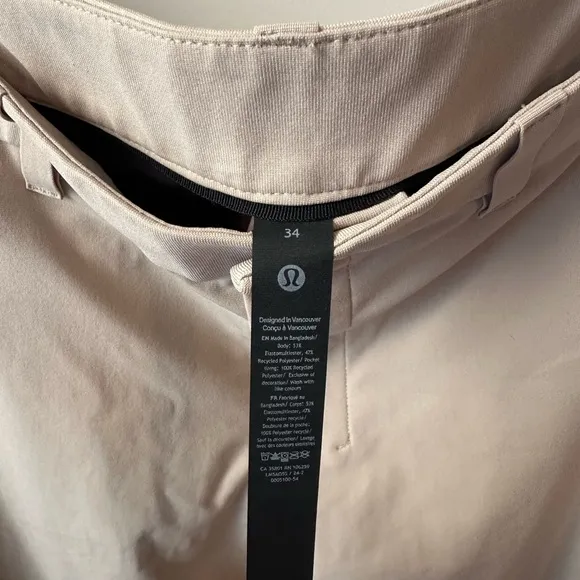 Lululemon ABC Slim Fit Trouser 34x29 - Rae Linen Color