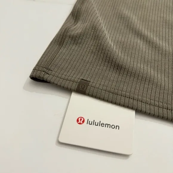 Lululemon Ribbed Softstreme Slim Fit Tank Dress - Nomad, Size 2