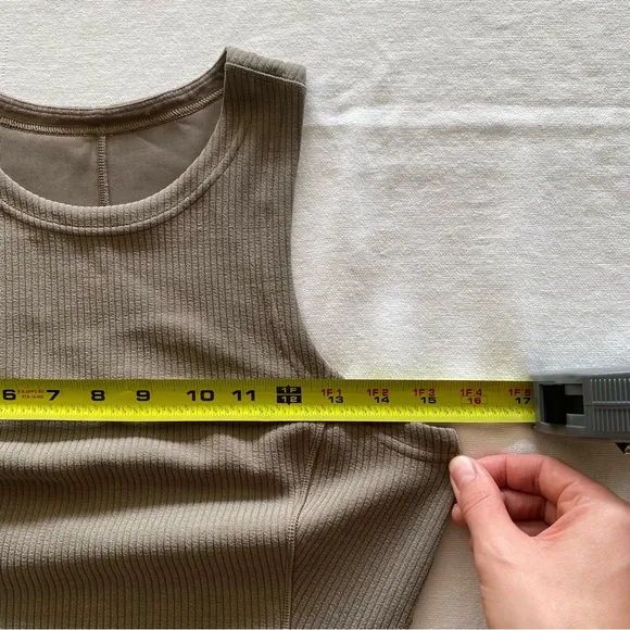 Lululemon Ribbed Softstreme Slim Fit Tank Dress Size 4 Work From Home Casual